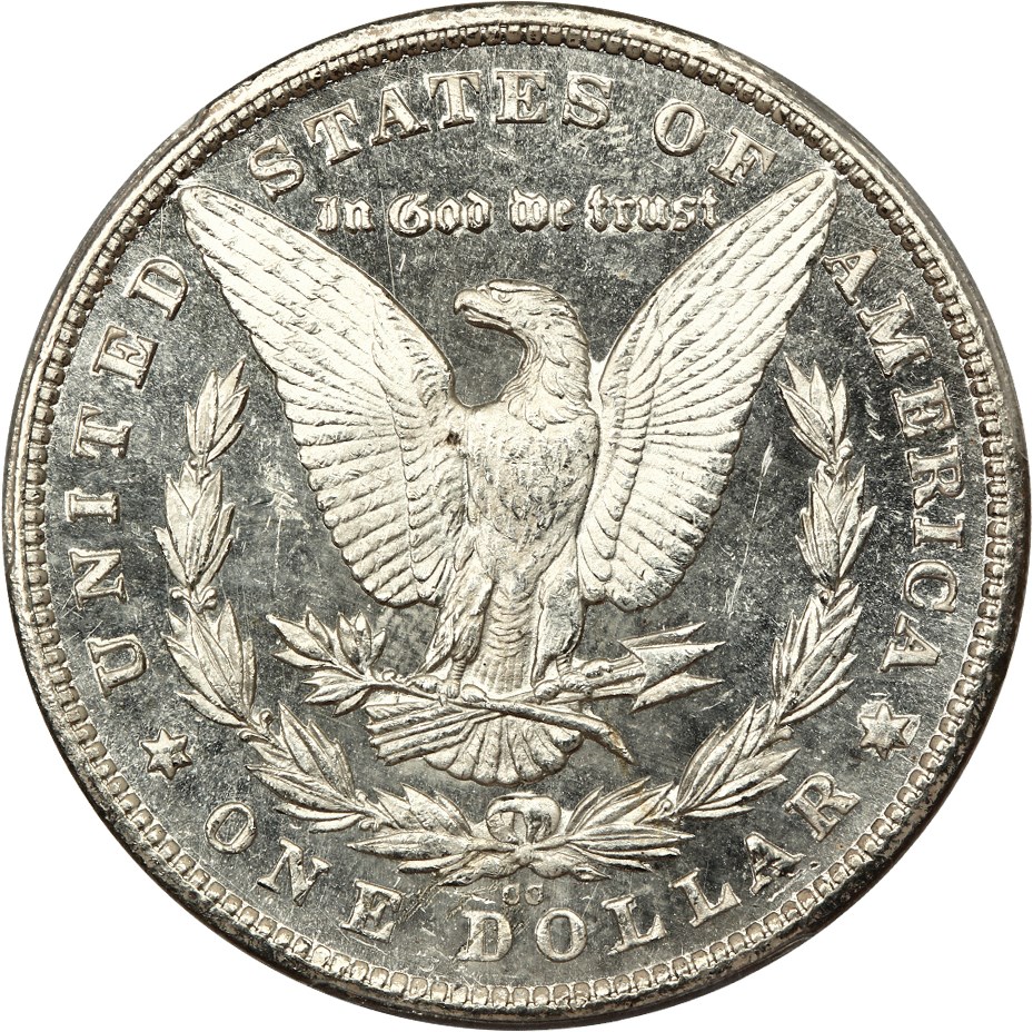 image for: 1880-CC $1 PCGS MS64 DMPL (8/High 7)