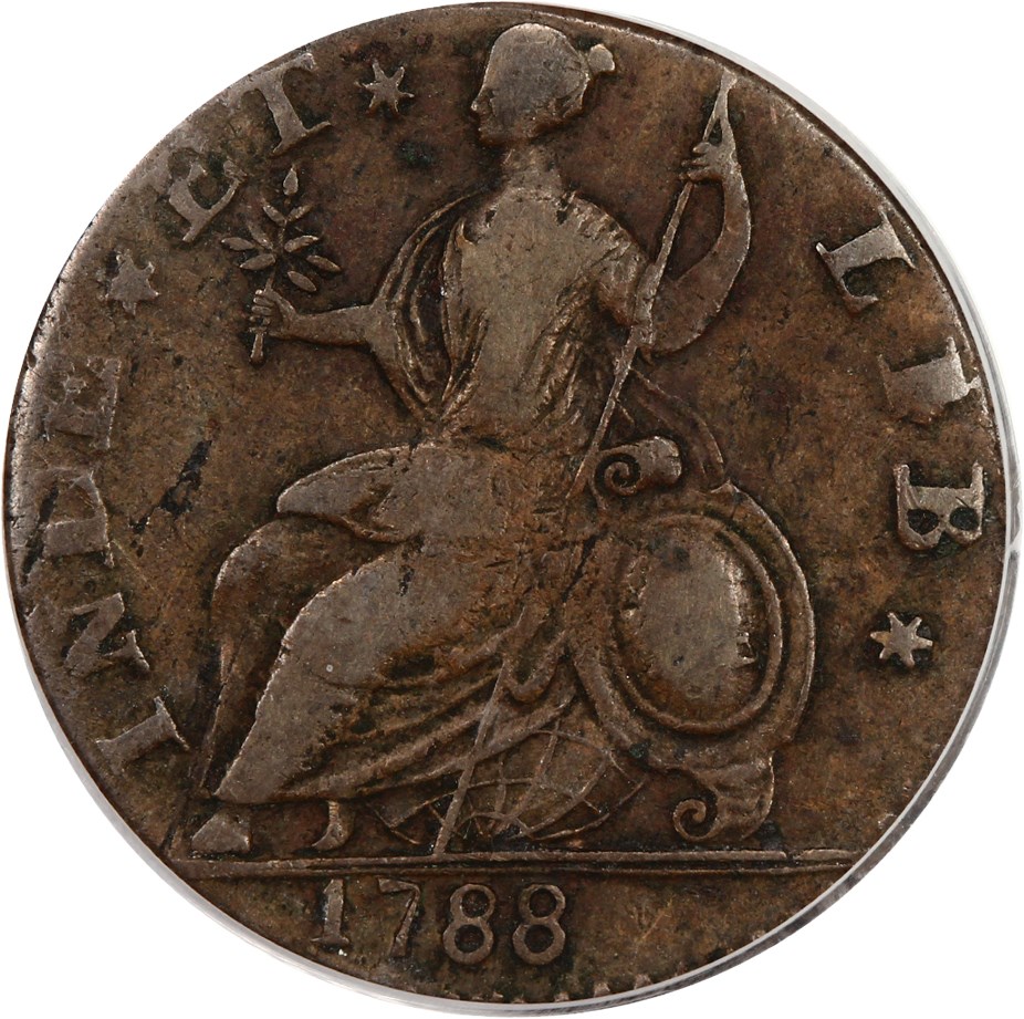 image for: 1788 Connecticut PCGS VF30 (Mailed Bust Right)