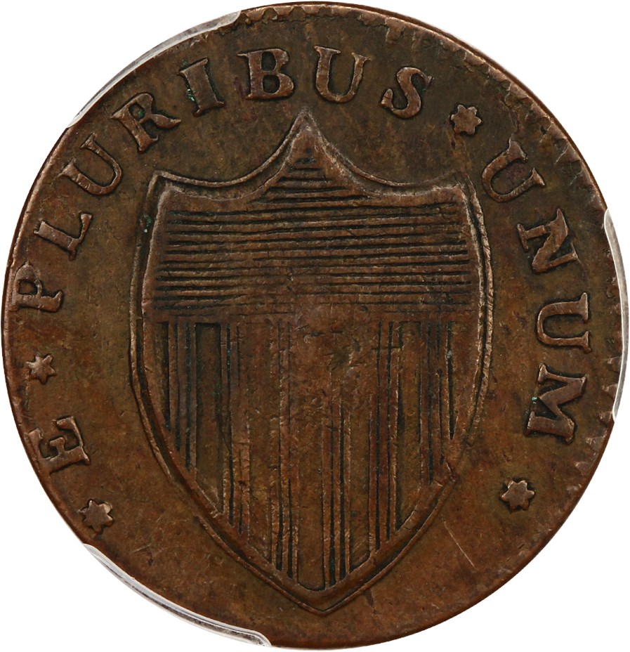 image for: 1786 New Jersey PCGS VF30 (Narrow Shield, Straight Plow Beam)