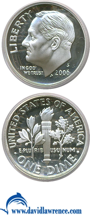 image for: 2006-S 10c Silver PCGS Proof 70 DCameo
