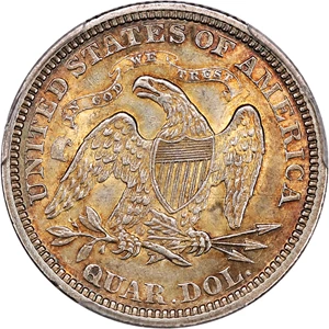 image for: 1871 25c PCGS/CAC AU55