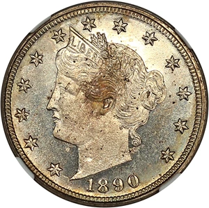 image for: 1890 5c NGC Proof 64 CAM