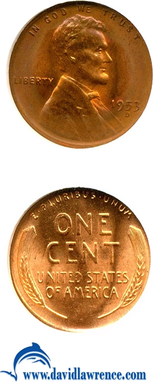 image for: 1953-D 1c NGC MS64 RB