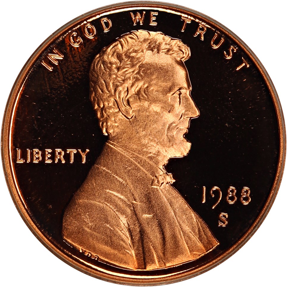 image for: 1988-S 1c PCGS Proof 68 RD DCAM