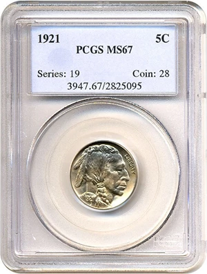 image for: 1921 5c PCGS MS67