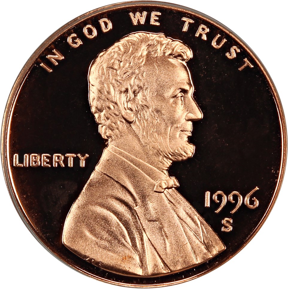 image for: 1996-S 1c PCGS Proof 68 RD DCAM