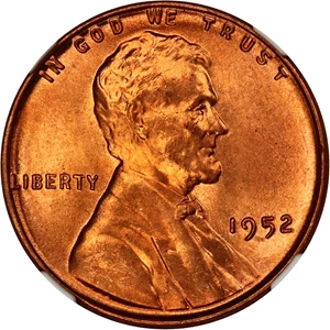 image for: 1952 1c NGC MS67 RD