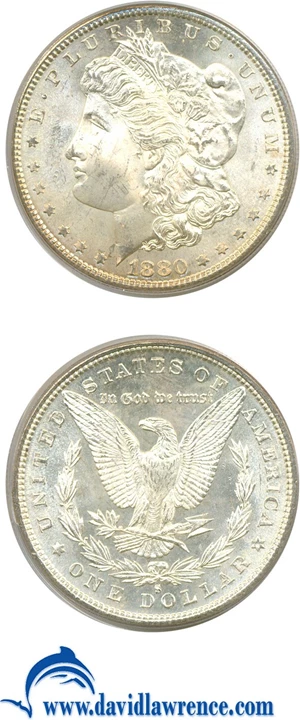 image for: Top 100 VAM: 1880-S $1 VAM 10 8/7 Crossbar PCGS MS66