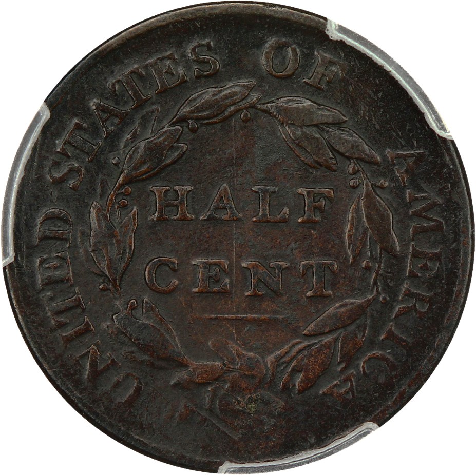 image for: 1809 1/2c PCGS Fine Details (Small 0 Inside 0, Environmental Damage)