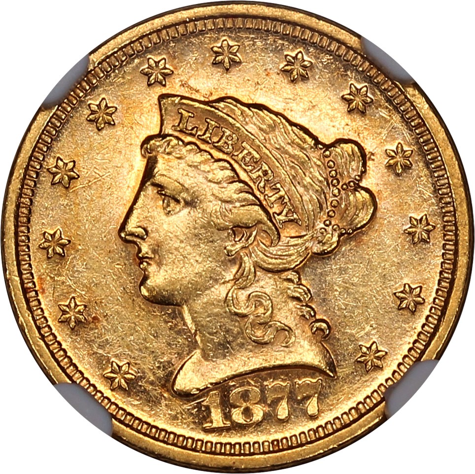 image for: 1877-S $2.5 NGC AU58 PL