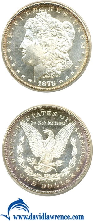 image for: 1878-S $1 ANACS MS65 CAMEO DMPL