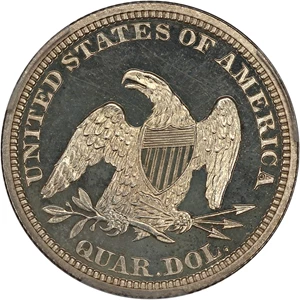 image for: 1861 25c PCGS Proof 64