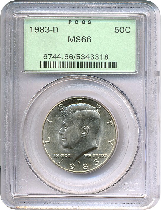 image for: 1983-D 50c  PCGS MS66 