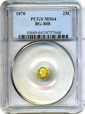image for: 1870 25c BG-808 PCGS MS64