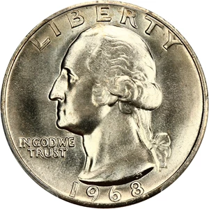 image for: 1968 25c PCGS MS67