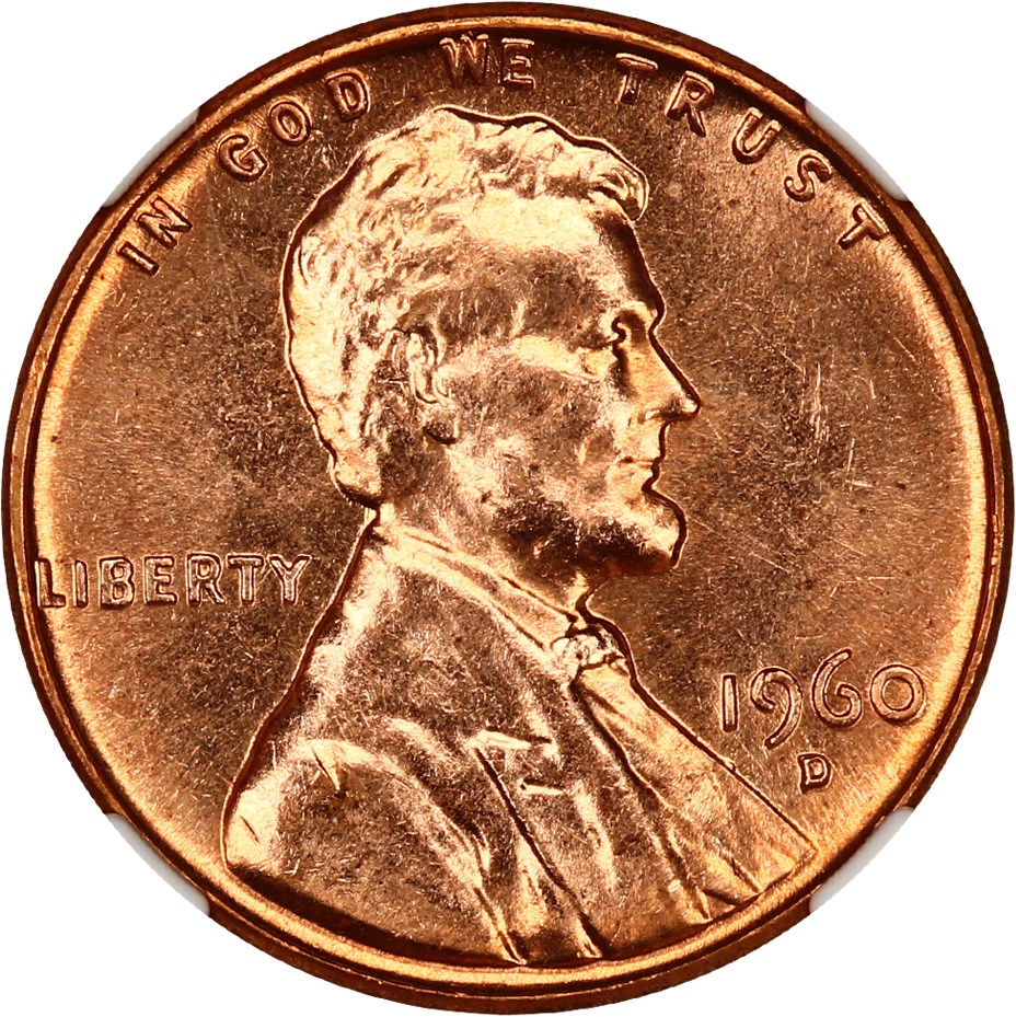 image for: Roll of 1960-D 1c NGC MS66 RD (Large Date, 50 Coins Total)