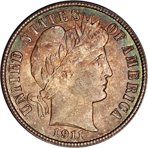 image for: 1911-S 10c PCGS/CAC MS66 ex: Duckor