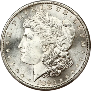 image for: 1880/79-S $1 PCGS MS66 (VAM8, 80/79, Medium S)