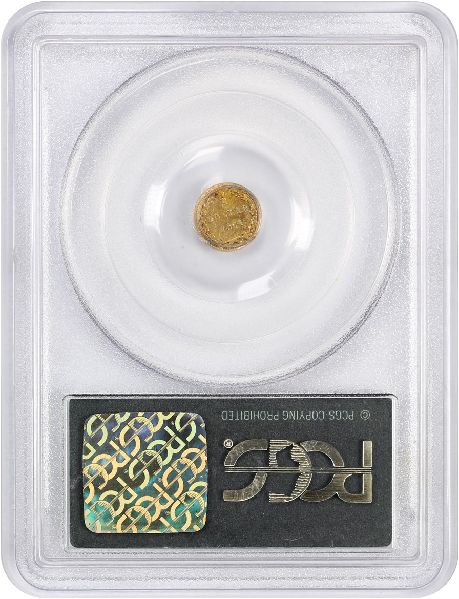 image for: 1864 Cal. Gold 25c PCGS AU50 (BG-821, OGH)