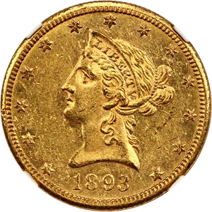 image for: 1893-O $10 NGC MS61 PL