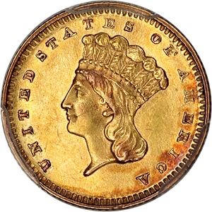 image for: 1877 G$1 PCGS AU58