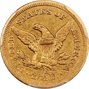 image for: 1865-S $2.5 PCGS XF40