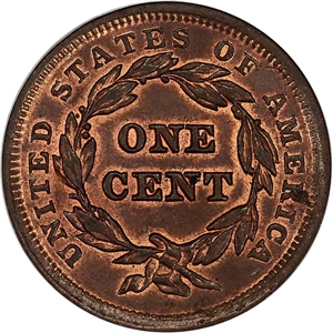 image for: 1841 1c PCGS/CAC MS63 RB (N-4)