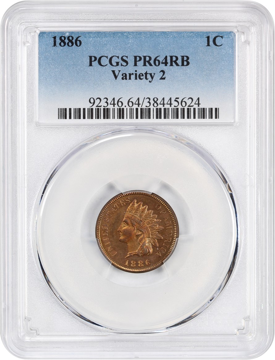image for: 1886 1c PCGS Proof 64 RB (Type 2)