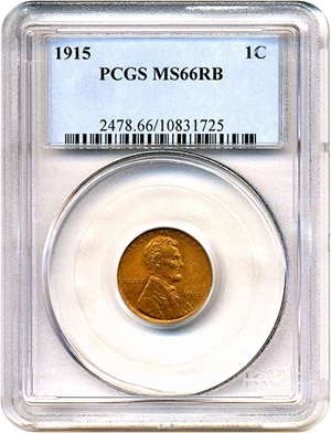 image for: 1915 1c PCGS MS66 RB