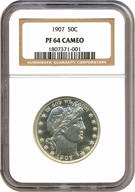 image for: 1907 50c  NGC Proof 64 Cameo