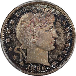 image for: 1896 25c PCGS/CAC Proof 66