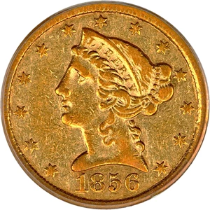 image for: 1856-C $5 PCGS XF40