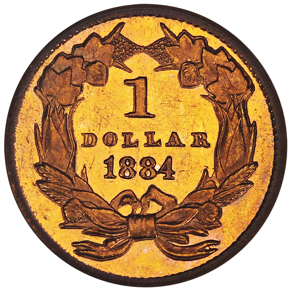 image for: 1884 G$1 PCGS/CAC Proof 63 (OGH)