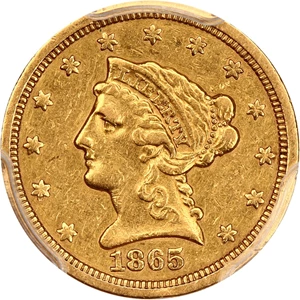 image for: 1865-S $2.5 PCGS XF40