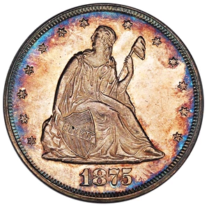 image for: 1875 20c PCGS/CAC Proof 63 CAM