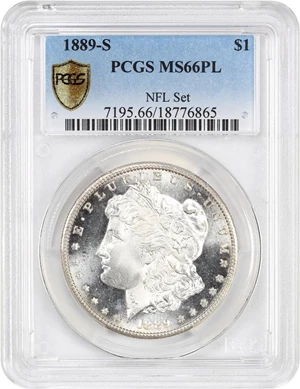 image for: 1889-S $1 PCGS MS66 PL ex: NFL Set