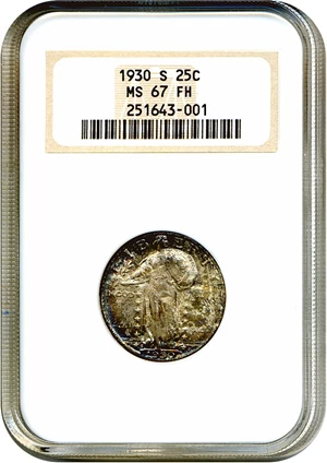 image for: 1930-S 25c NGC MS67 FH