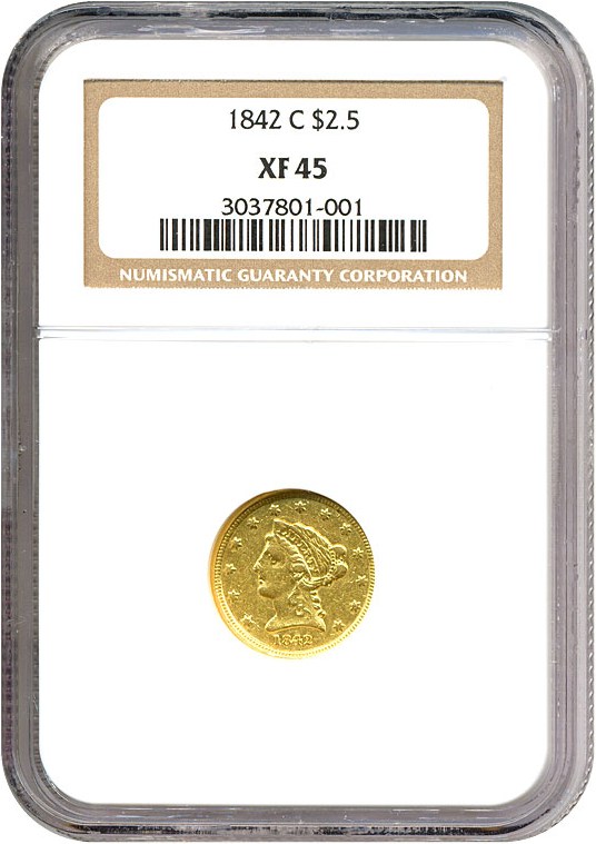 image for: 1842-C $2 1/2  NGC XF45