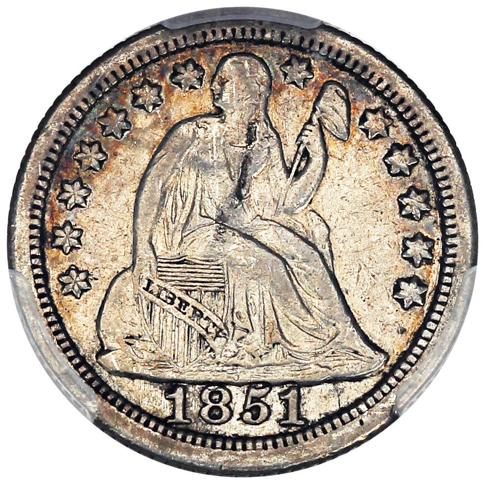 image for: 1851-O 10c PCGS VF25