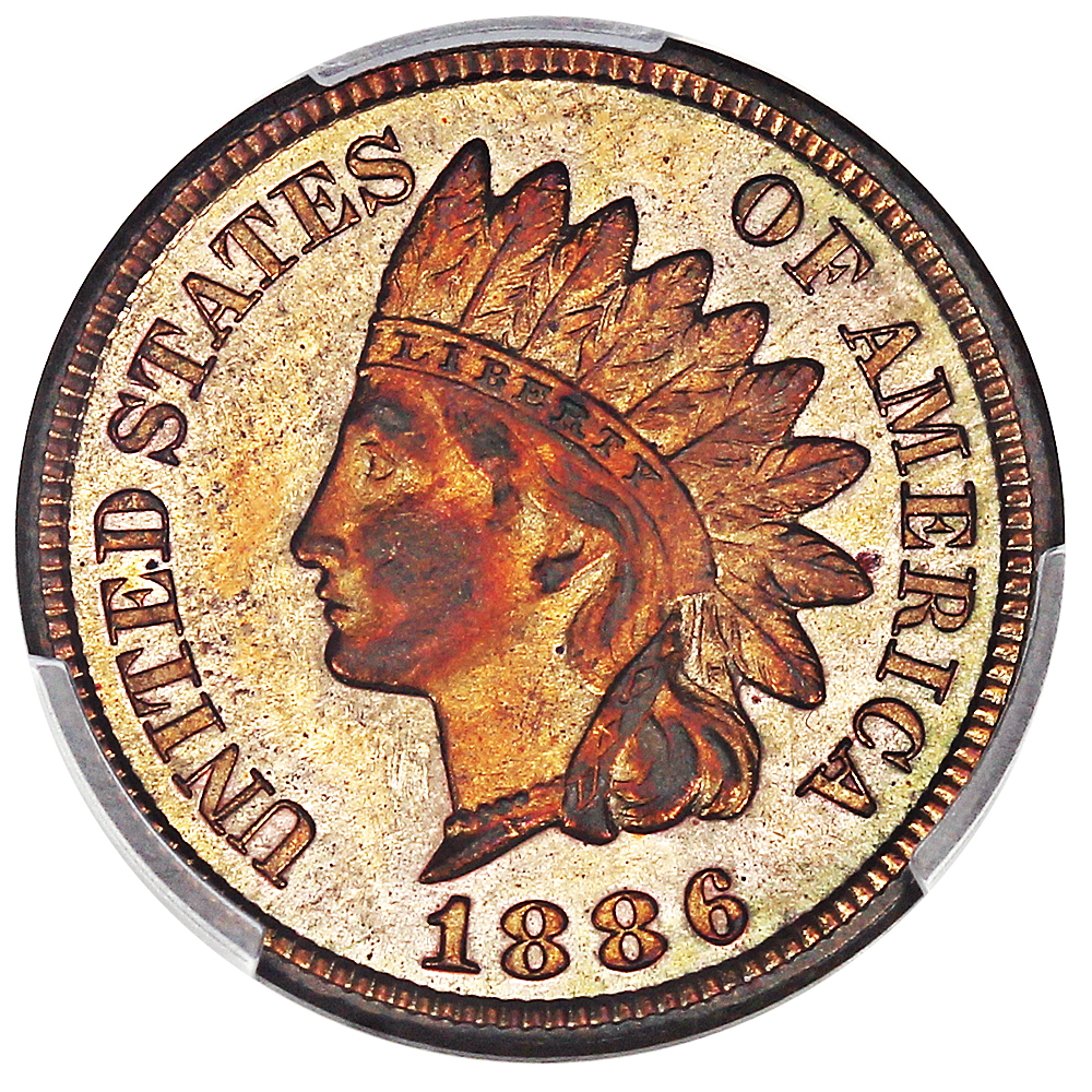 image for: 1886 1c PCGS Proof 64 RB (Type 2)