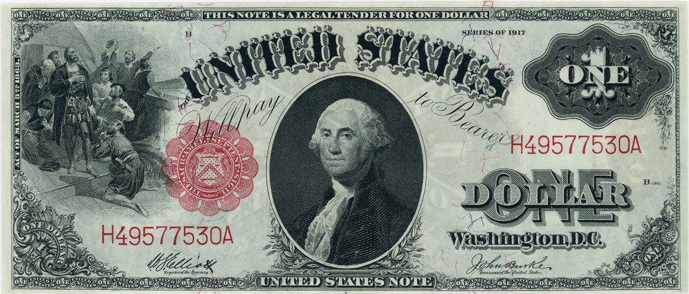 image for: FR. 37 1917 $1 Legal Tender PCGS Gem New 66 PPQ