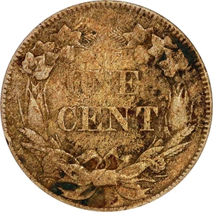 image for: 1858 Flying Eagle 1c PCGS Genuine (Large Letters, S-3)