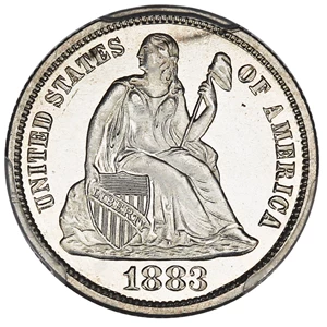image for: 1883 10c PCGS/CAC Proof 64 CAM