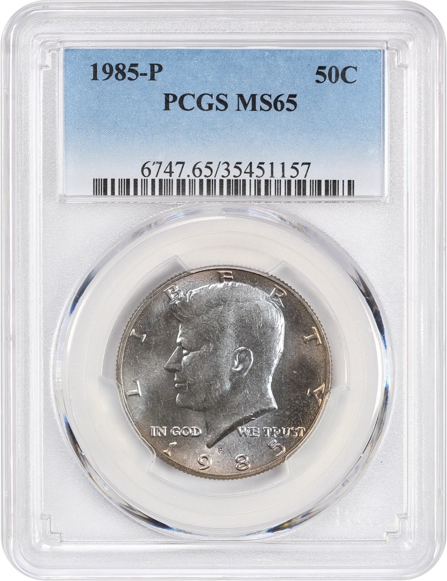 image for: 1985-P 50c PCGS MS65