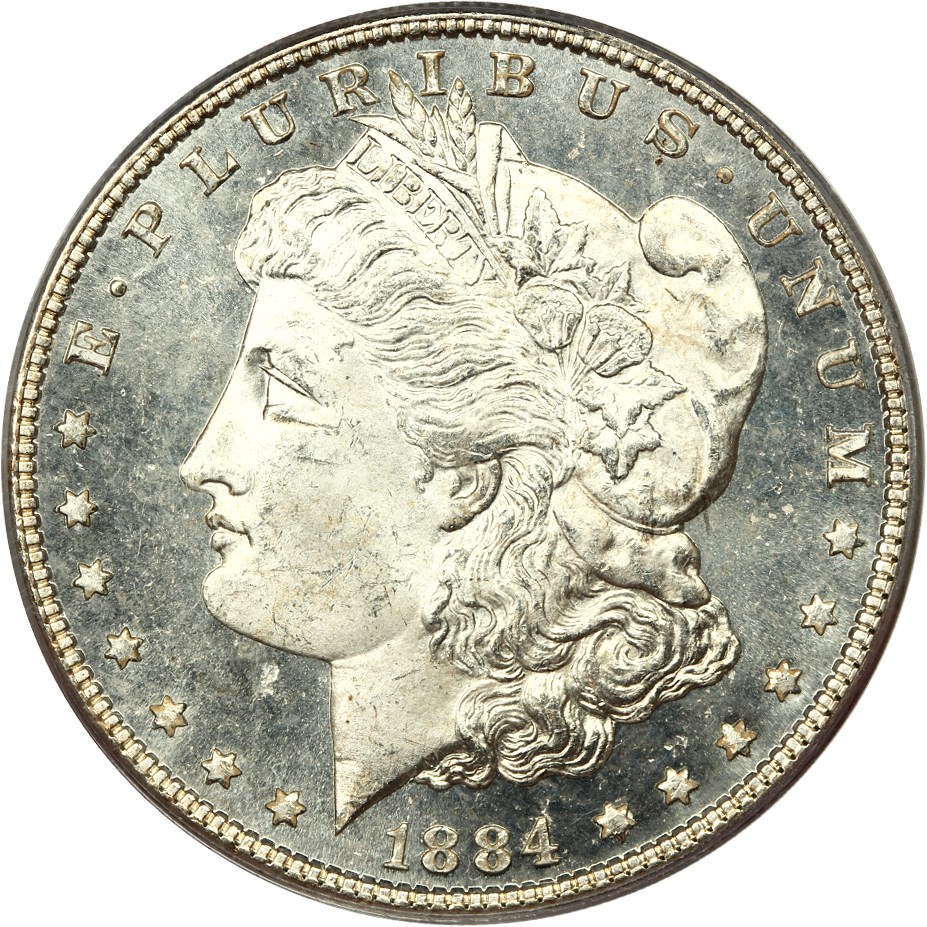 image for: 1884 $1 PCGS MS64 DMPL (OGH)