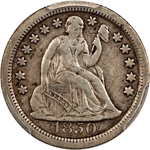 image for: 1850-O 10c PCGS VF25