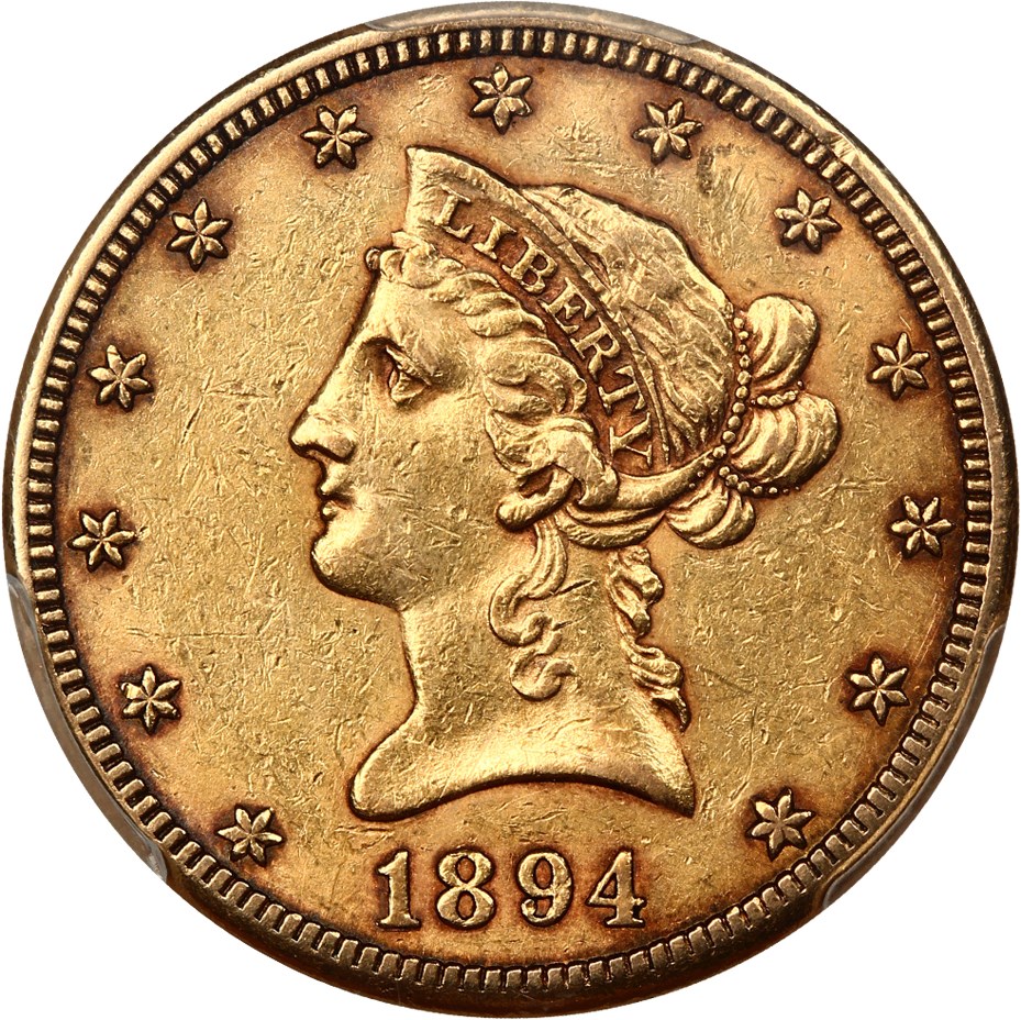 image for: 1894-S $10 PCGS AU53