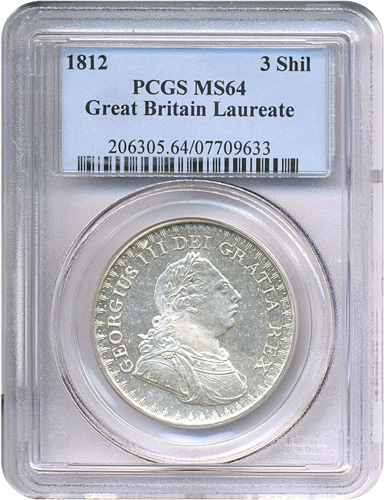 1812 3Sh Laureate MS
