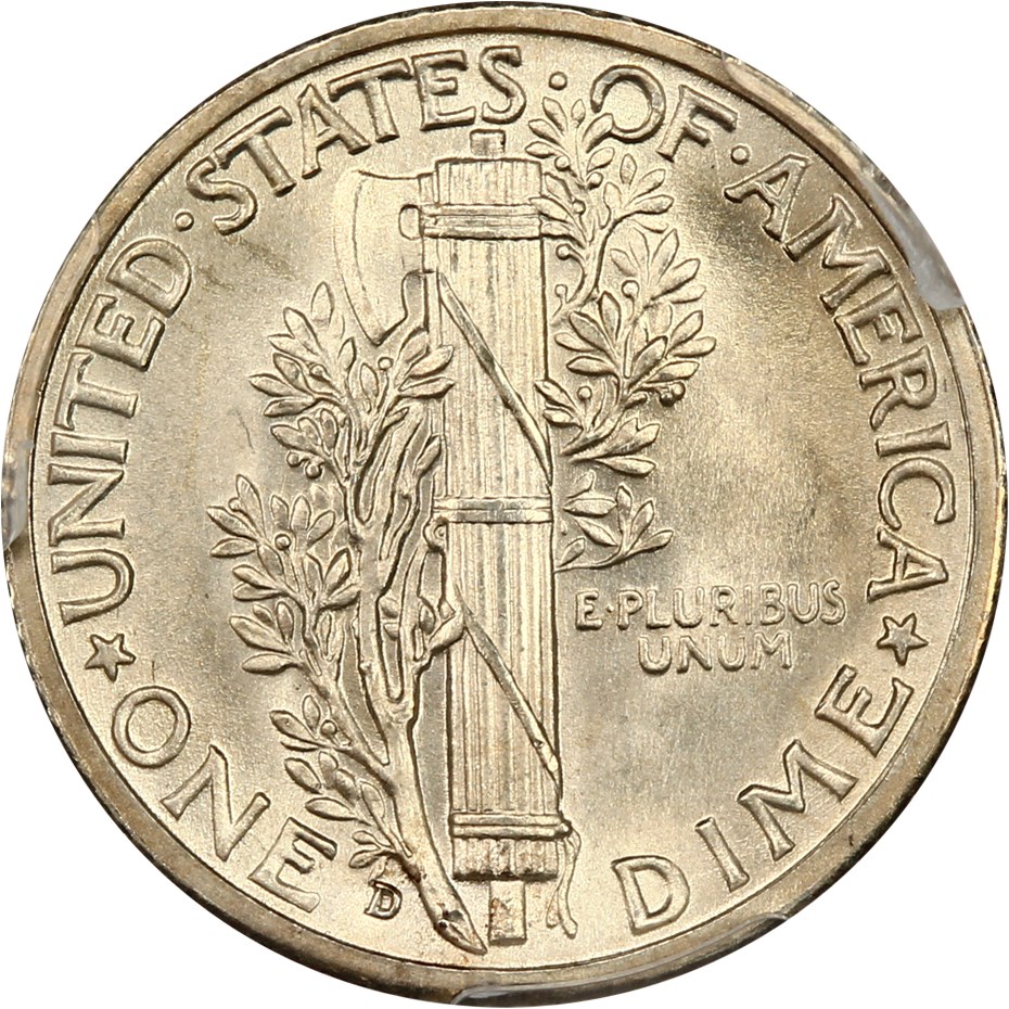 image for: 1936-D 10c PCGS MS66