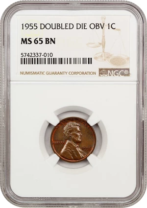 image for: 1955/1955 1c NGC MS65 BN